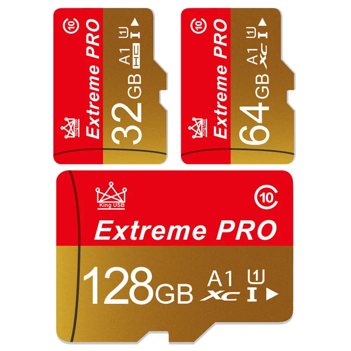 Extreme Pro - Tarjeta mini SD de alta velocidad con tarjeta TF V10 - Tamaños de hasta 256 GB - Tarjeta flash ideal para usar en teléfonos, cámaras y drones