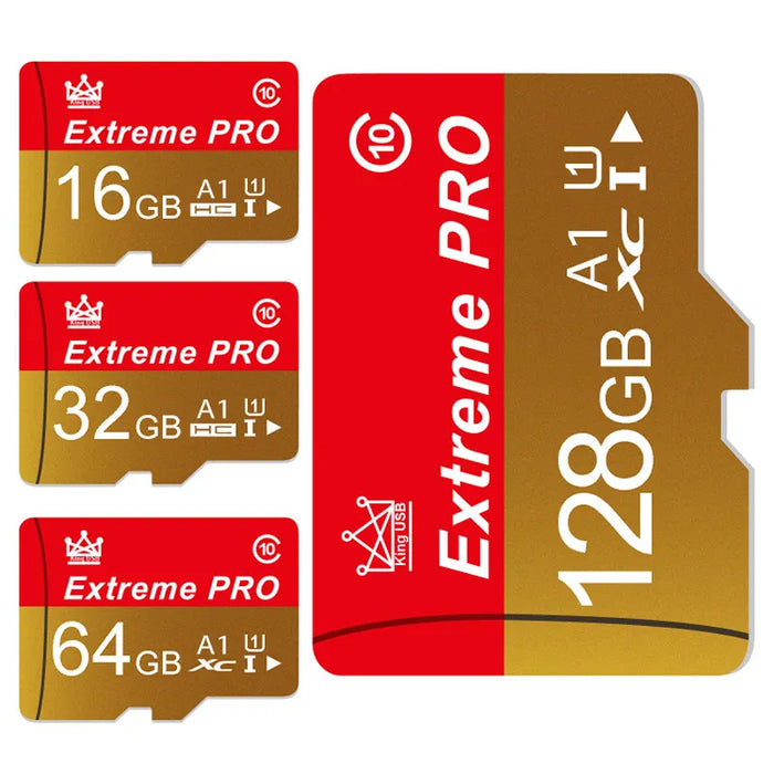 Extreme Pro - Tarjeta mini SD de alta velocidad con tarjeta TF V10 - Tamaños de hasta 256 GB - Tarjeta flash ideal para usar en teléfonos, cámaras y drones