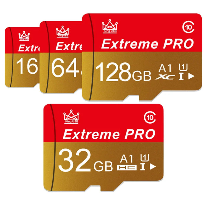 Extreme Pro - Tarjeta mini SD de alta velocidad con tarjeta TF V10 - Tamaños de hasta 256 GB - Tarjeta flash ideal para usar en teléfonos, cámaras y drones