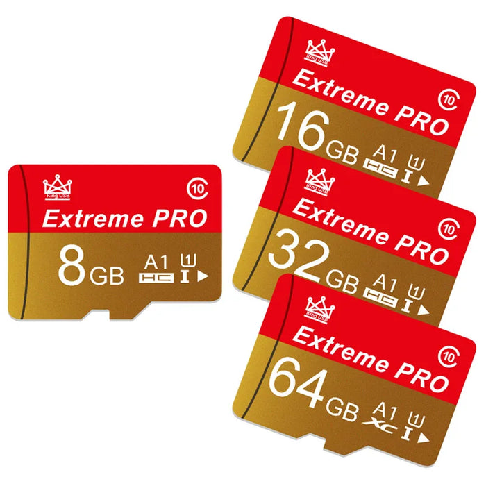 Extreme Pro - Tarjeta mini SD de alta velocidad con tarjeta TF V10 - Tamaños de hasta 256 GB - Tarjeta flash ideal para usar en teléfonos, cámaras y drones