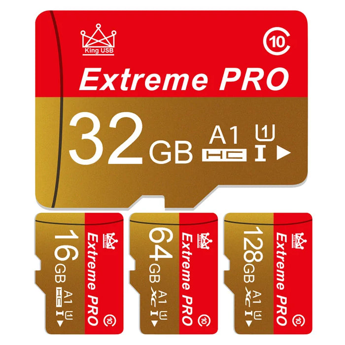 Extreme Pro - Tarjeta mini SD de alta velocidad con tarjeta TF V10 - Tamaños de hasta 256 GB - Tarjeta flash ideal para usar en teléfonos, cámaras y drones