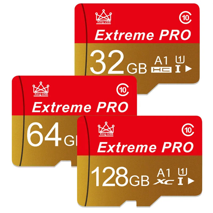 Extreme Pro - Tarjeta mini SD de alta velocidad con tarjeta TF V10 - Tamaños de hasta 256 GB - Tarjeta flash ideal para usar en teléfonos, cámaras y drones