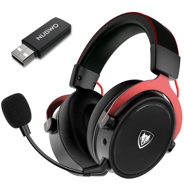 NUBWO® G Series - Casque de jeu sans fil avec technologie 2,4 GHz et Bluetooth 5.3, microphone antibruit et son stéréo - Compatible avec PS5 / PS4 / PC / ordinateur / téléphone / XBOX / Switch